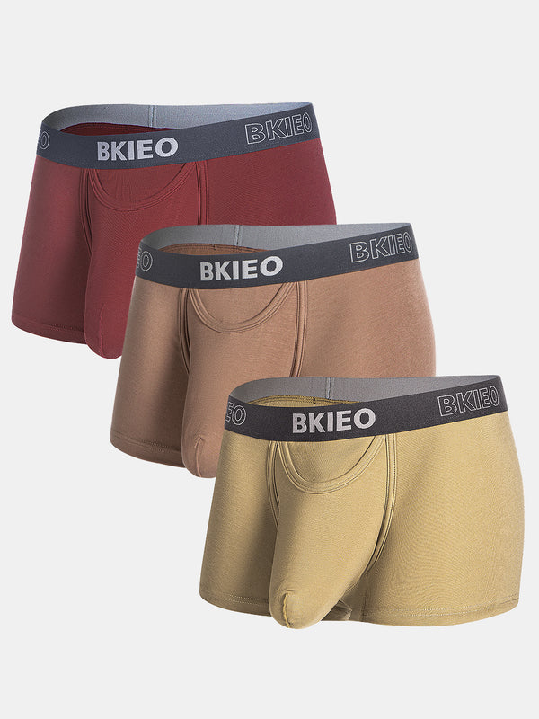 Ribbed Lyocell Spacious Pouch Trunks w/ Fly, Moods-of-the-Week Underwear